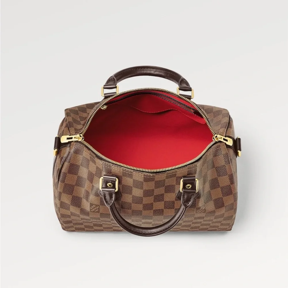 Authentic Louis Vuitton Speedy Bandoulière 30 Damier Ebene N41367 Handbag